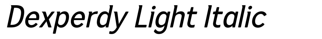 Dexperdy Light Italic